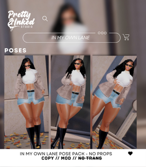 Second Life Marketplace - PRETTY & INKED STUDIO - IN MY OWN LANE - POSEPACK